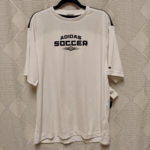 Adidas Men's White Black Soccer Tee Climalite Stay Dry 365 Size XL